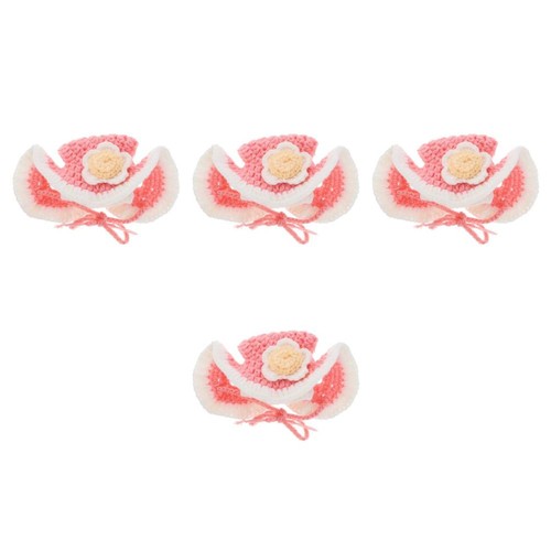 Cappello per gatto con fiori