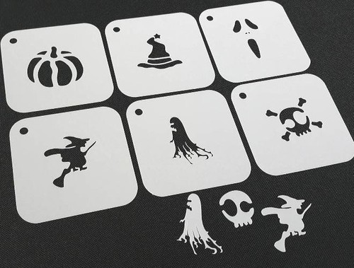 Set 6pz halloween stencil - #2,