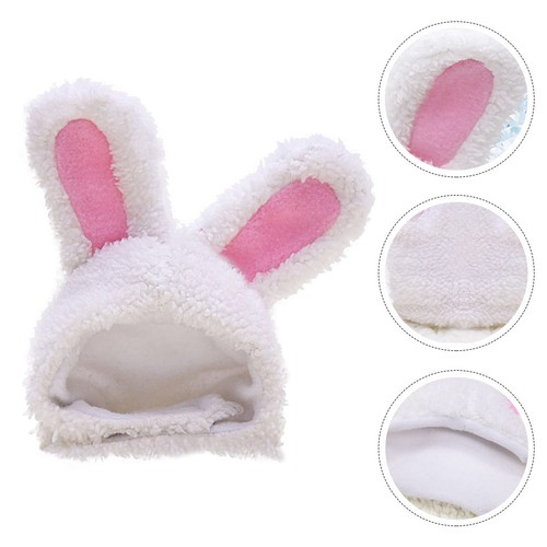 Comfortable white pet headgear - pet,