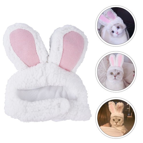 Pink plush pet hat - plush, with