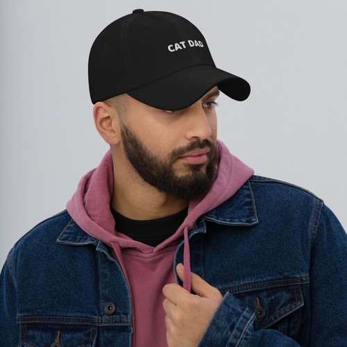 Cappello papà gatto - , ricamato