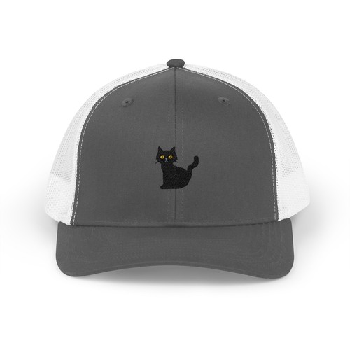 Cappello camionista gatto nero
